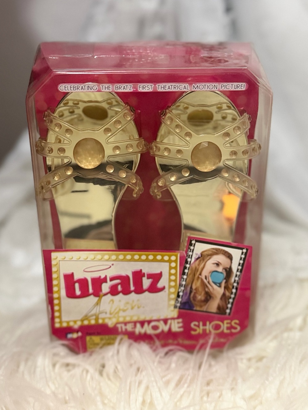 NIB Rare Bratz The Movie Kids Shoes Gold Toddler Girl Heels Collectible #035